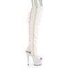 Pleaser - ADORE3019 Cuissardes à plateforme - Blanc Product image